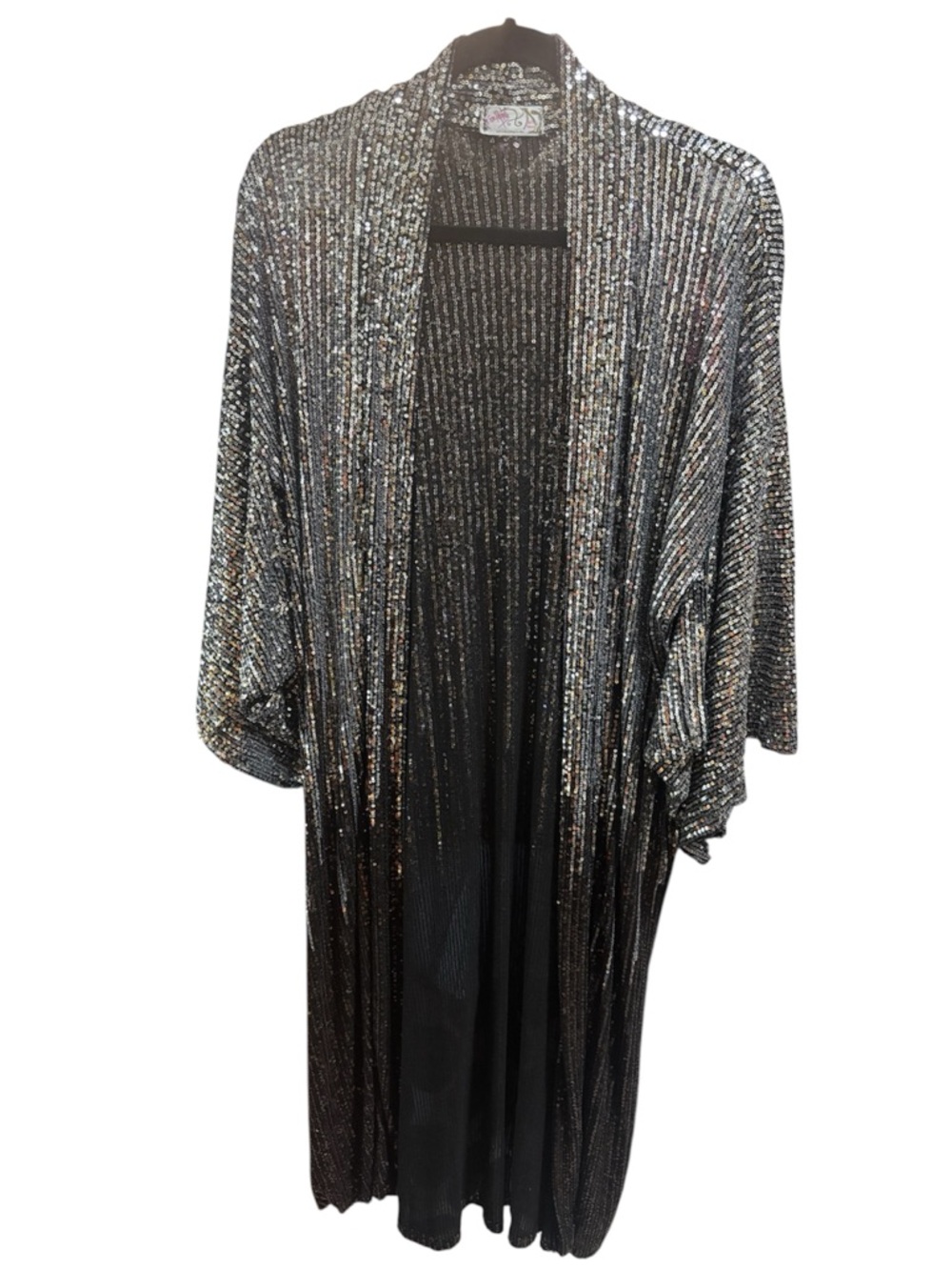 FREE PEOPLE  "Party On" Sequin Kimono Jacket Duster. - Picture 3 of 7